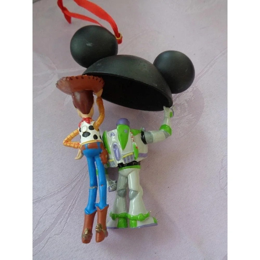 Disney Christmas Ornament Buzz Lightyear Woody with Mickey Hat Dated 2018